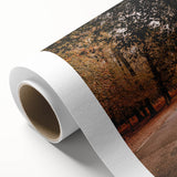 Art deco poster depicting a fall scene in pastel shades, rolled canvas, suitable as nursery wall art or dining room decor.