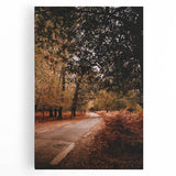 Large black and white stretched canvas featuring a minimalist fall tree design, ideal for kitchen wall art.