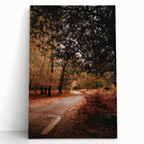 Large black and white stretched canvas featuring a minimalist tree in autumn, ideal for kitchen wall art.