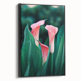 Black and white framed canvas depicting a vintage landscape scene, ideal for bedroom wall decor.