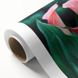 Art Deco poster featuring spring-themed floral designs in soft pastel colors, printed on rolled canvas.