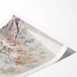 Extra large wall art featuring line art flowers in black and white, printed on rolled canvas.