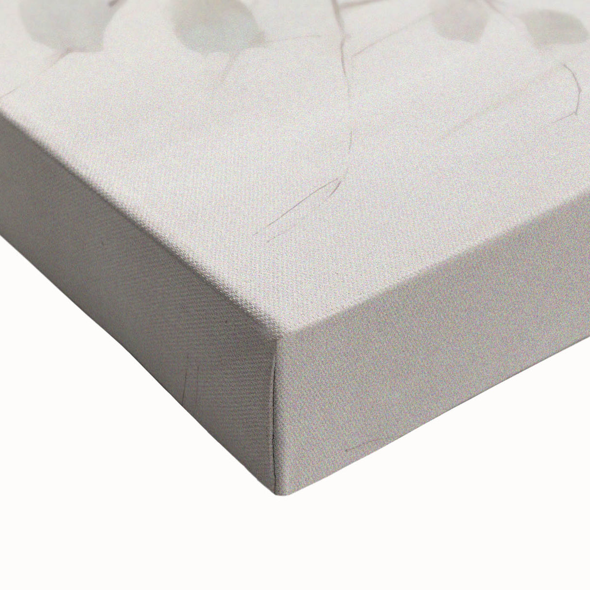 Large art depicting a monochrome winter landscape on stretched canvas, suitable for bedroom wall decor.