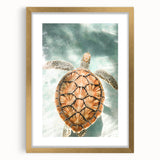 Extra large abstract art print with textured design in gold and white tones on a framed canvas.