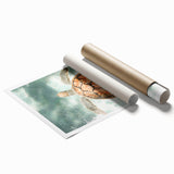 Extra large rolled canvas print featuring a floral design in pastel shades.