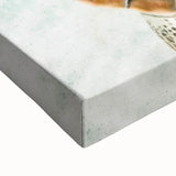 Large art featuring a black and white landscape painting on stretched canvas, ideal for bedroom wall decor.