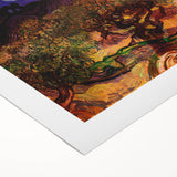 Art deco poster featuring a geometric pattern in bold black and gold, printed on rolled canvas.