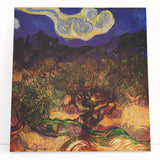 Large black and white stretched canvas print of Van Gogh-inspired artwork, suitable as kitchen wall art.