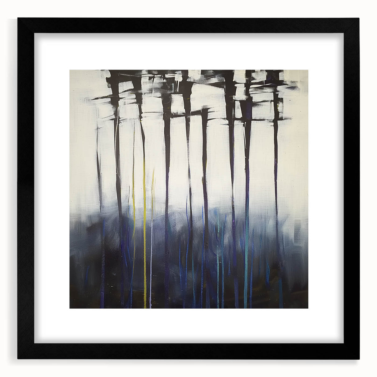 Minimalist Forest Mist – Abstract Canvas & Framed Wall Art