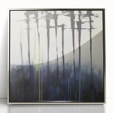 Minimalist Forest Mist – Abstract Canvas & Framed Wall Art