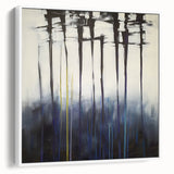 Minimalist Forest Mist – Abstract Canvas & Framed Wall Art