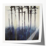Minimalist Forest Mist – Abstract Canvas & Framed Wall Art