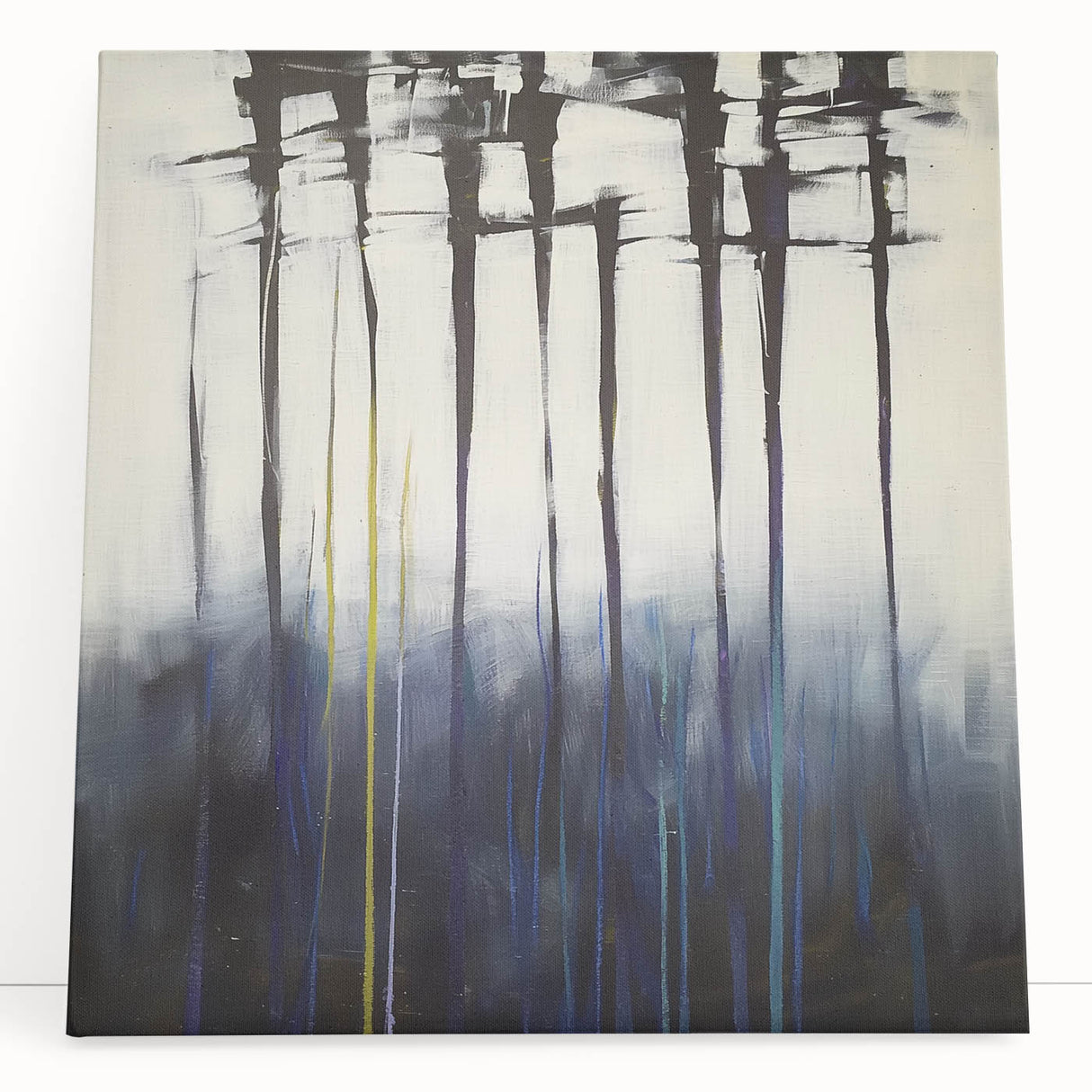 Minimalist Forest Mist – Abstract Canvas & Framed Wall Art