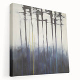 Minimalist Forest Mist – Abstract Canvas & Framed Wall Art