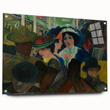 Abstract Modern Art: The Subway Scene - Vibrant Urban Style