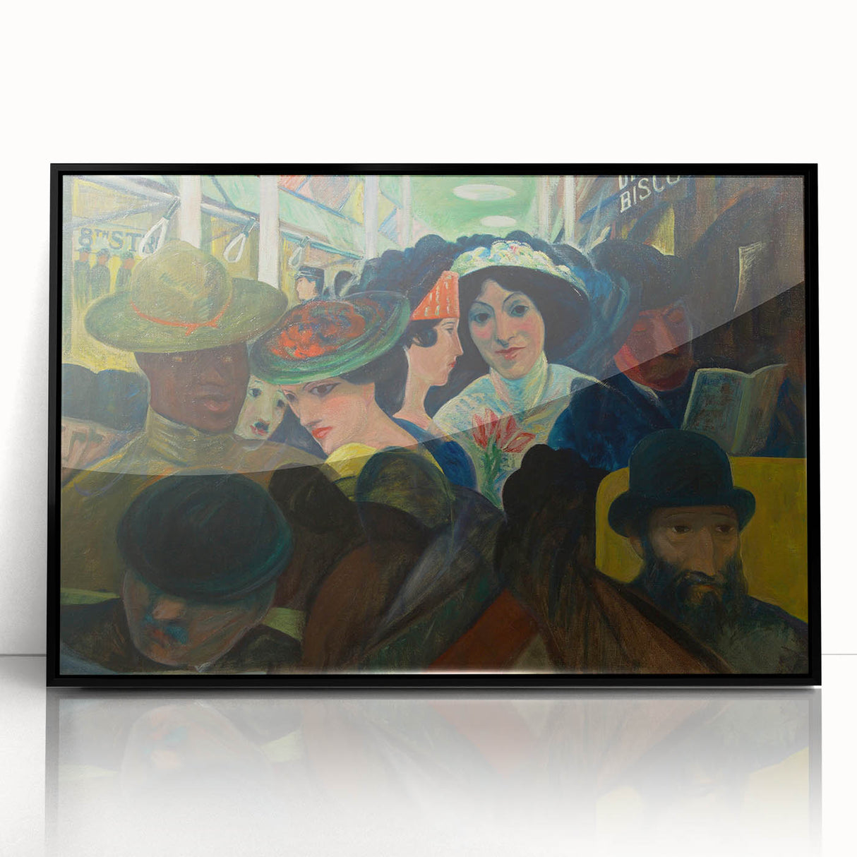Abstract Modern Art: The Subway Scene - Vibrant Urban Style