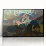 Abstract Modern Art: The Subway Scene - Vibrant Urban Style