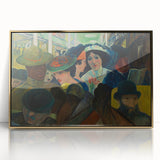 Abstract Modern Art: The Subway Scene - Vibrant Urban Style