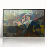 Abstract Modern Art: The Subway Scene - Vibrant Urban Style