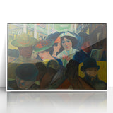 Abstract Modern Art: The Subway Scene - Vibrant Urban Style