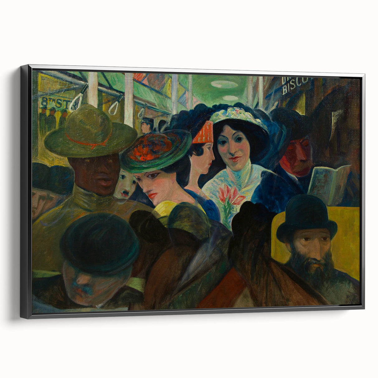 Abstract Modern Art: The Subway Scene - Vibrant Urban Style