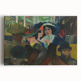 Abstract Modern Art: The Subway Scene - Vibrant Urban Style