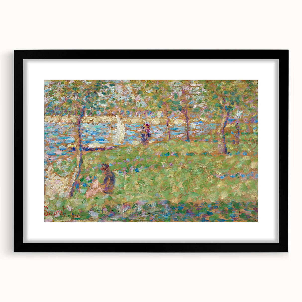 Impressionist Urban Scene - Street and Buildings Wall Art Print