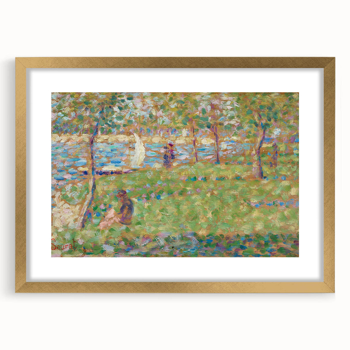 Impressionist Urban Scene - Street and Buildings Wall Art Print