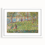 Impressionist Urban Scene - Street and Buildings Wall Art Print