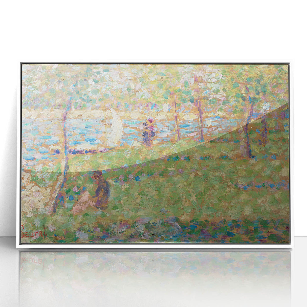 Impressionist Urban Scene - Street and Buildings Wall Art Print