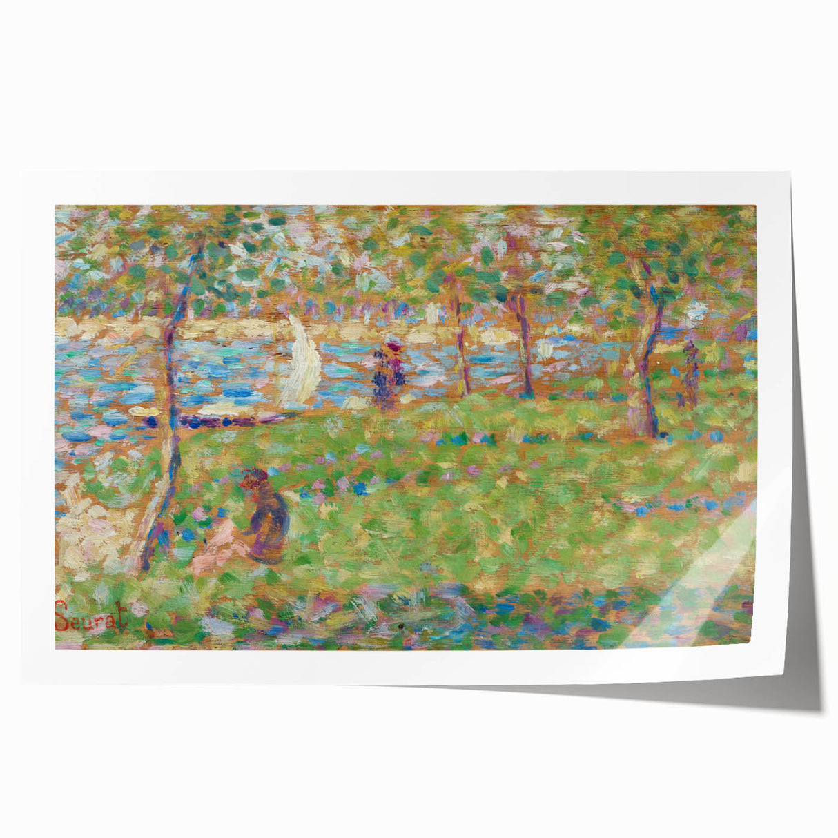 Impressionist Urban Scene - Street and Buildings Wall Art Print