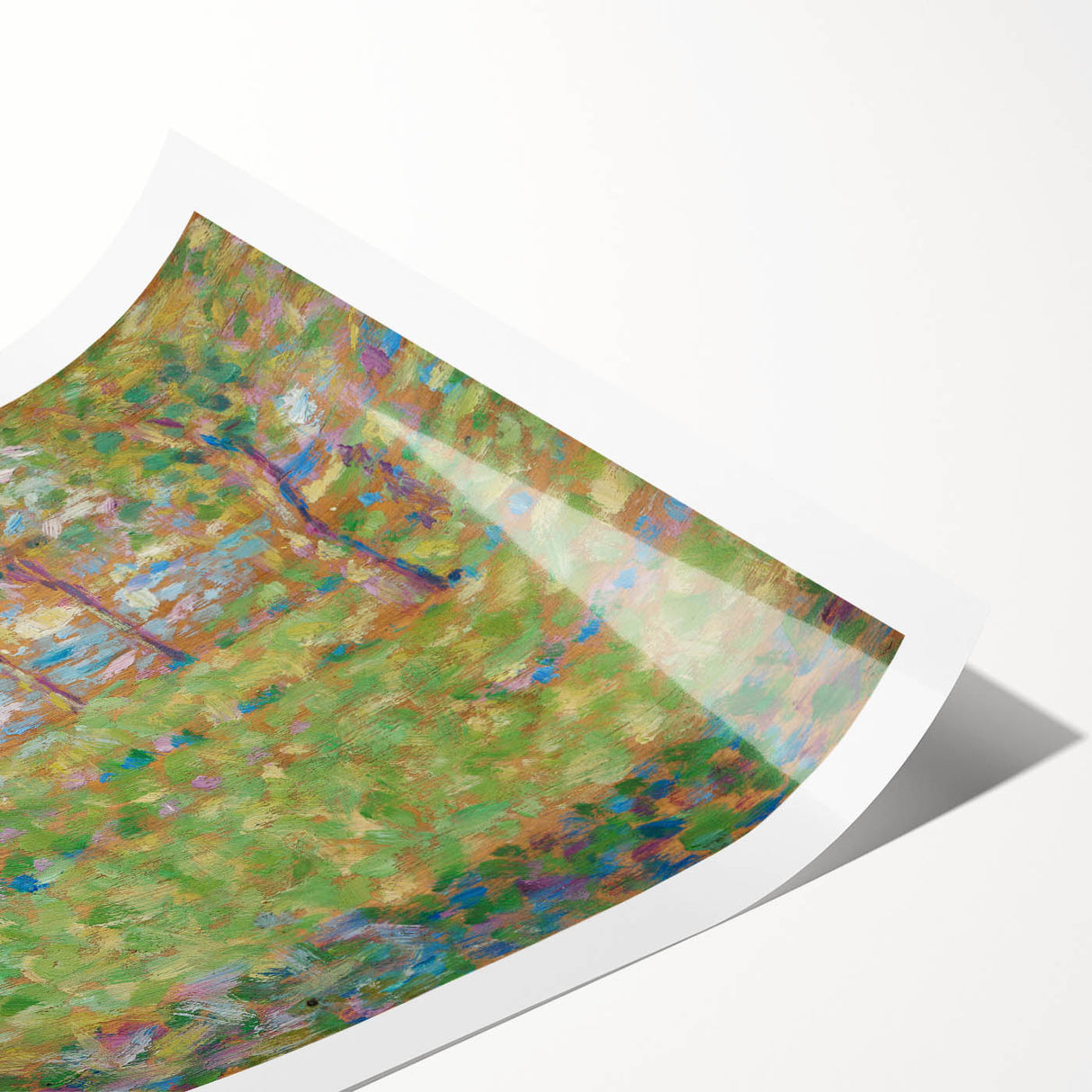 Impressionist Urban Scene - Street and Buildings Wall Art Print