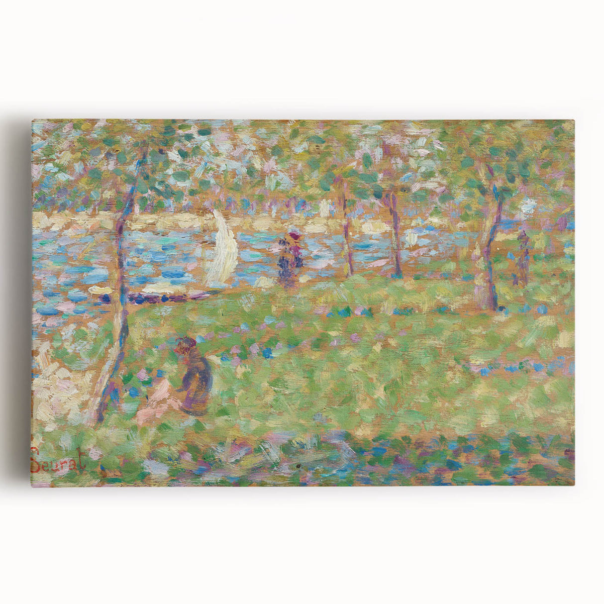 Impressionist Urban Scene - Street and Buildings Wall Art Print