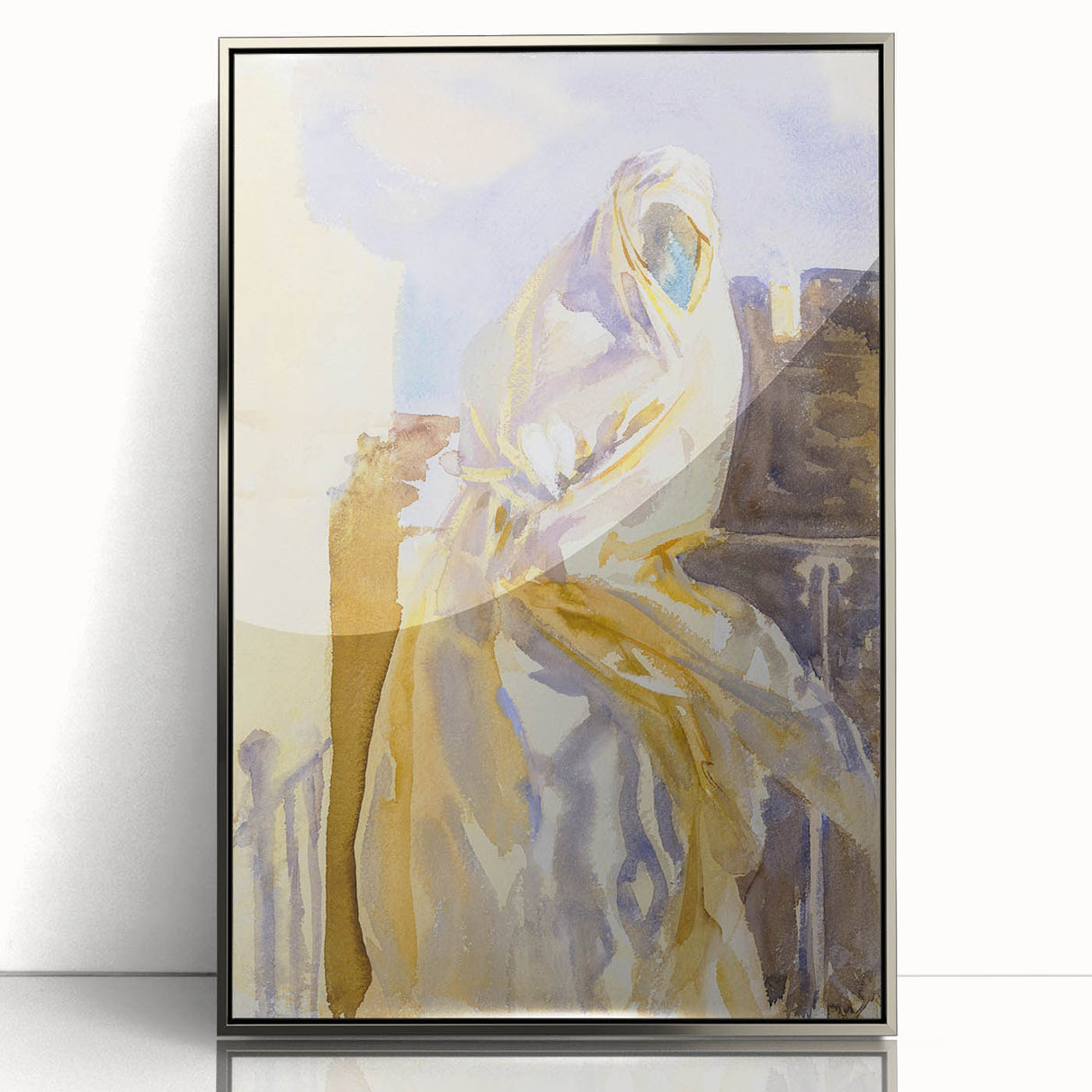 Modern Wall Art - Ethereal Abstract Portrait in Soft Neutral Tones