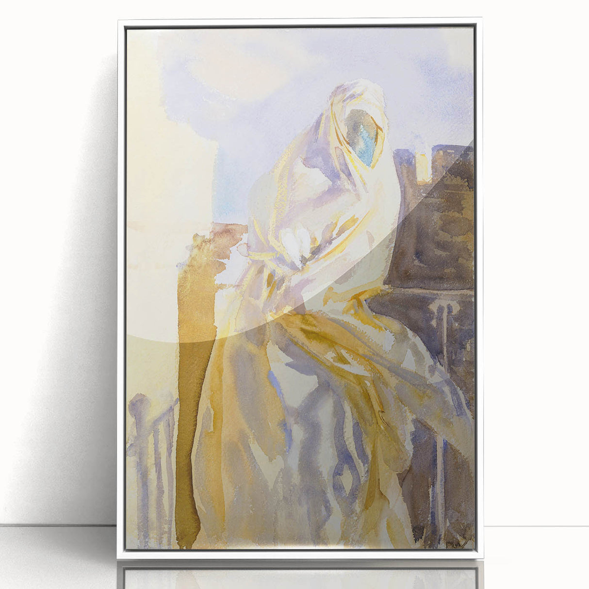 Modern Wall Art - Ethereal Abstract Portrait in Soft Neutral Tones
