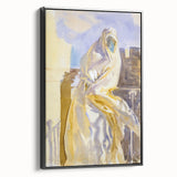 Modern Wall Art - Ethereal Abstract Portrait in Soft Neutral Tones