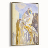 Modern Wall Art - Ethereal Abstract Portrait in Soft Neutral Tones