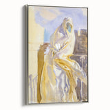 Modern Wall Art - Ethereal Abstract Portrait in Soft Neutral Tones