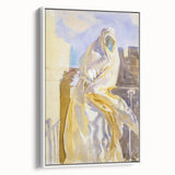 Modern Wall Art - Ethereal Abstract Portrait in Soft Neutral Tones