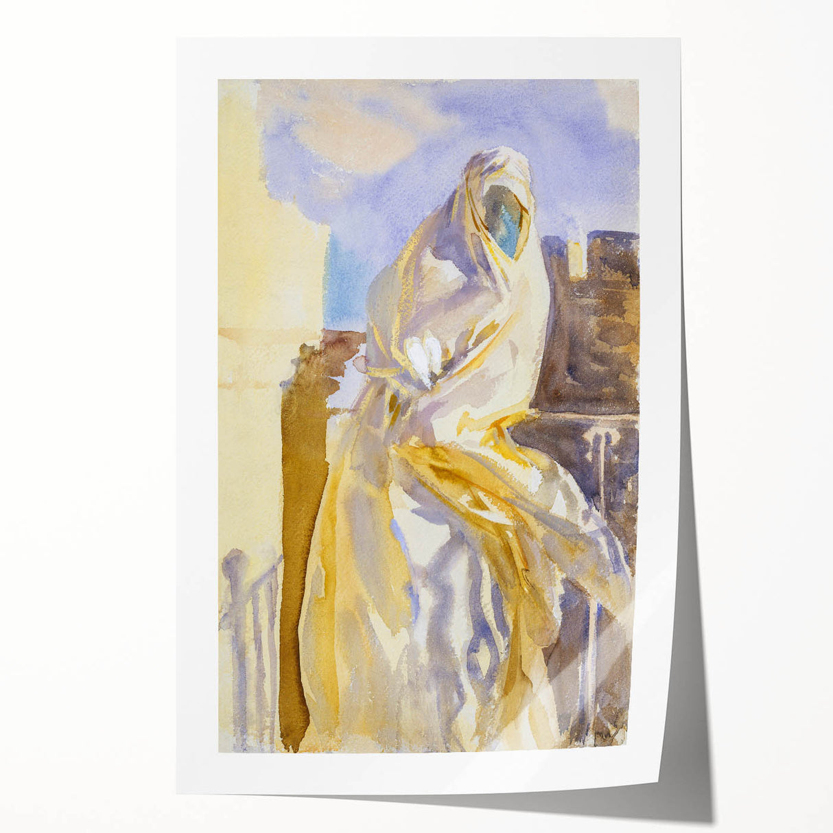Modern Wall Art - Ethereal Abstract Portrait in Soft Neutral Tones