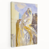 Modern Wall Art - Ethereal Abstract Portrait in Soft Neutral Tones