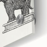 Modern Wall Art - Intricate Elephant Drawing in Black and White