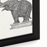 Modern Wall Art - Intricate Elephant Drawing in Black and White