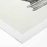 Modern Wall Art - Intricate Elephant Drawing in Black and White