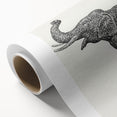 Modern Wall Art - Intricate Elephant Drawing in Black and White