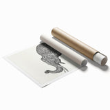 Modern Wall Art - Intricate Elephant Drawing in Black and White