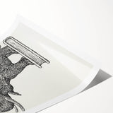 Modern Wall Art - Intricate Elephant Drawing in Black and White