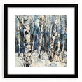 Modern Winter Birch Trees - Living Room Wall Art on Canvas