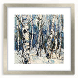Modern Winter Birch Trees - Living Room Wall Art on Canvas