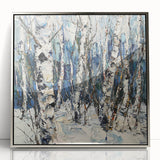Modern Winter Birch Trees - Living Room Wall Art on Canvas
